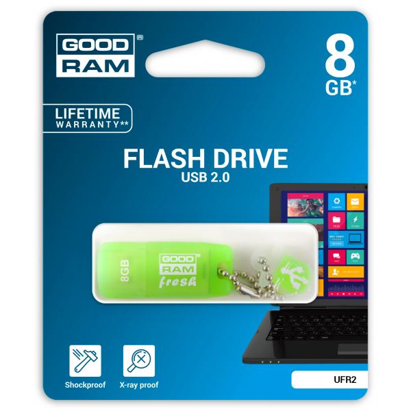 USB флеш накопитель GOODRAM 8GB Standart Fresh Mint Flavour USB 2.0 UFR2-0080G0R11