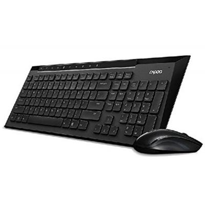 Комплект мышь+клавиатура RAPOO 8200p wireless, черный 8200p black