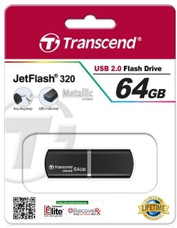 USB флеш накопитель Transcend 64GB JetFlash 320 USB 2.0 TS64GJF320K