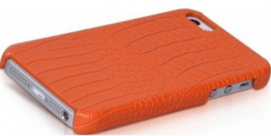 BOROFONE for iPhone 5/5S Crocodile Leather Back Cover case Orange BI-BL009-O
