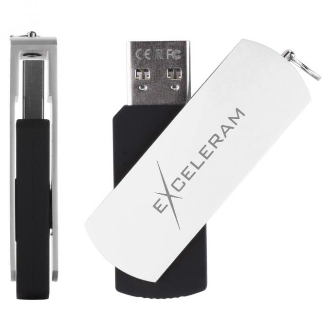 USB флеш накопитель eXceleram 8GB P2 Series White/Black USB 2.0 EXP2U2WH2B08