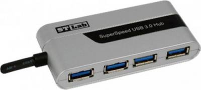 Концентратор STLab U-760 серебристый USB 3.0