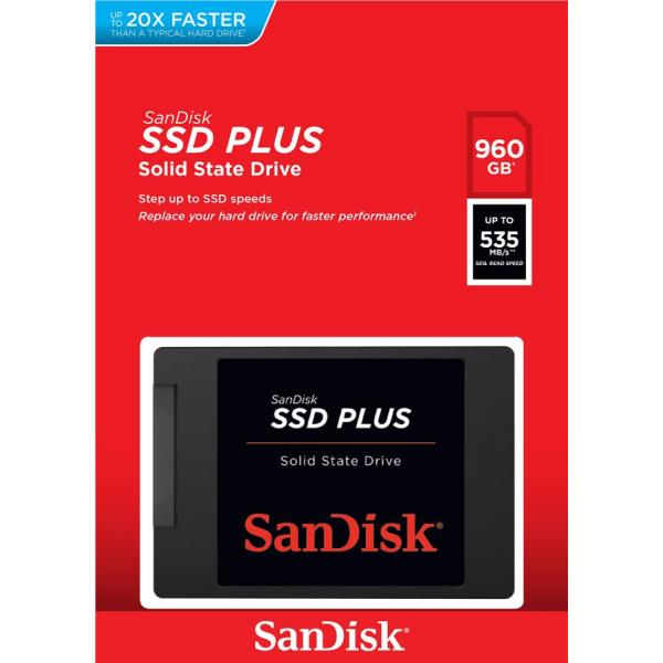 Твердотільний накопичувач SSD 2.5" SanDisk Plus 960GB SATA TLC SDSSDA-960G-G26