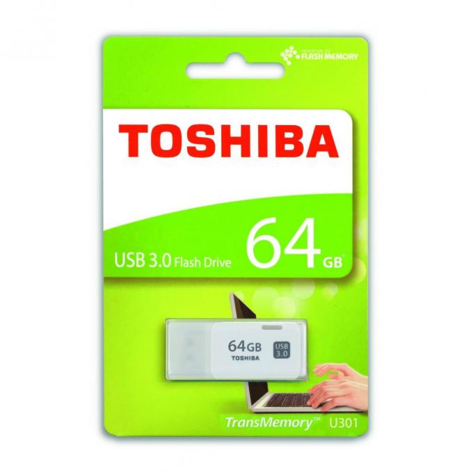 USB флеш накопитель TOSHIBA 64GB HAYABUSA USB 3.0 THN-U301W0640E4