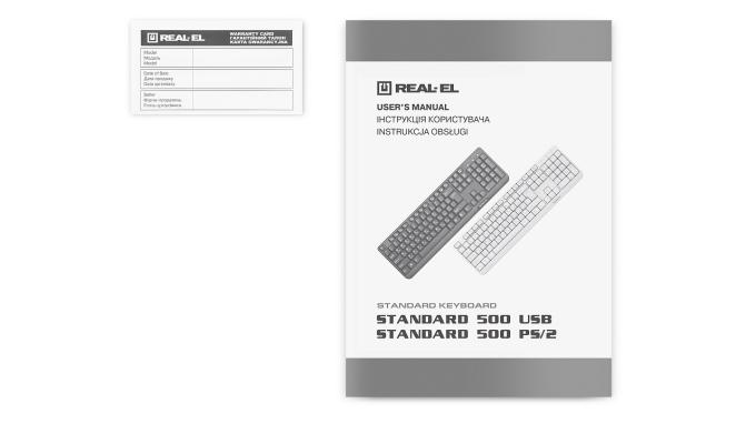 REAL-EL 500 Standard, USB, black