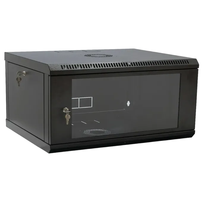 Шкаф 19" 4U 600x400x284мм акриловое стекло, черный 19" 4U 600x400x284мм акрилове скло, чорний