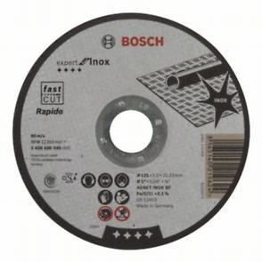 Круг Bosch Inox-Rapido, вiдрiзний, прямий, 125Х1 мм. 2.608.600.549