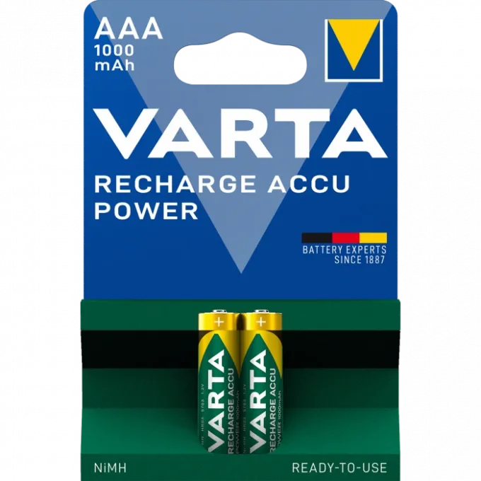Varta RECHARGEABLE ACCU AAA 1000mAh BLI 2 NI-MH (READY 2 USE)