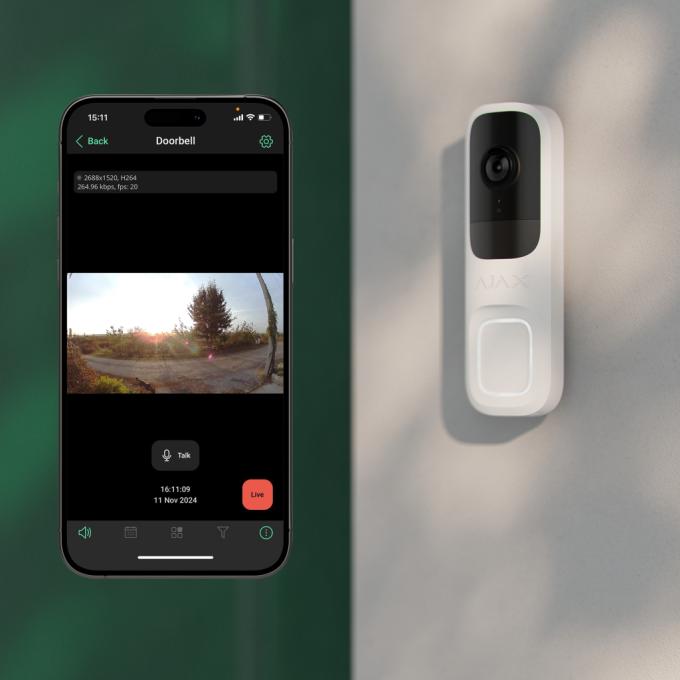 Ajax Doorbell black RAL 9005