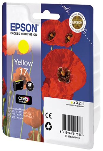 Картридж EPSON 17 yellow (для XP103/ 203/ 207) C13T17044A10