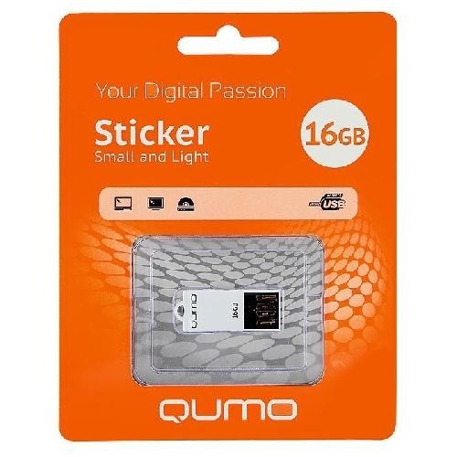Qumo 16GB USB 2.0 Sticker White QM16GUD-STR-White