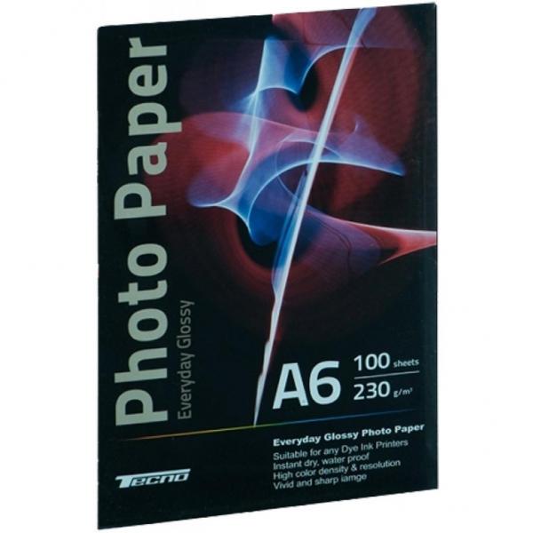 Бумага Tecno 10x15cm 230g 100 pack Glossy, Premium Photo Paper CB PG 230 A6 CP
