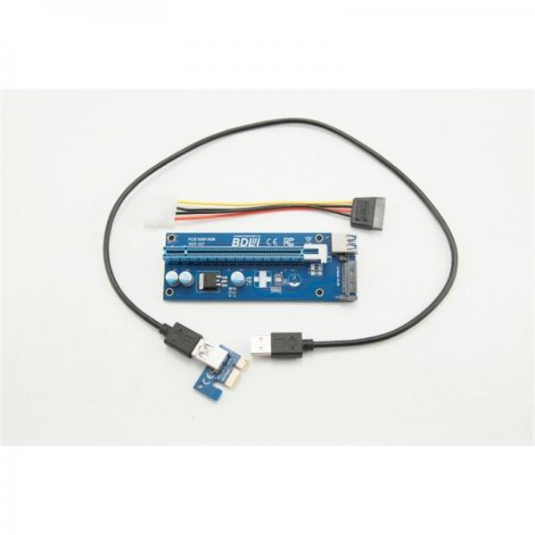 Райзер 1x to 16x PCI-E USB3.0 c SATA-MOLEX N06, 0.6м Noname Riser_1_SATA-Molex BDL
