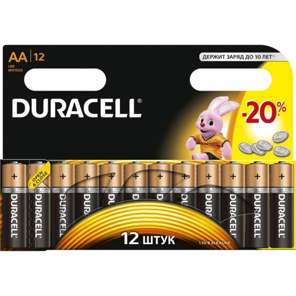 Батарейка Duracell Basic AA/LR06 BL 12шт 81367213 / 81551275 / 81545412