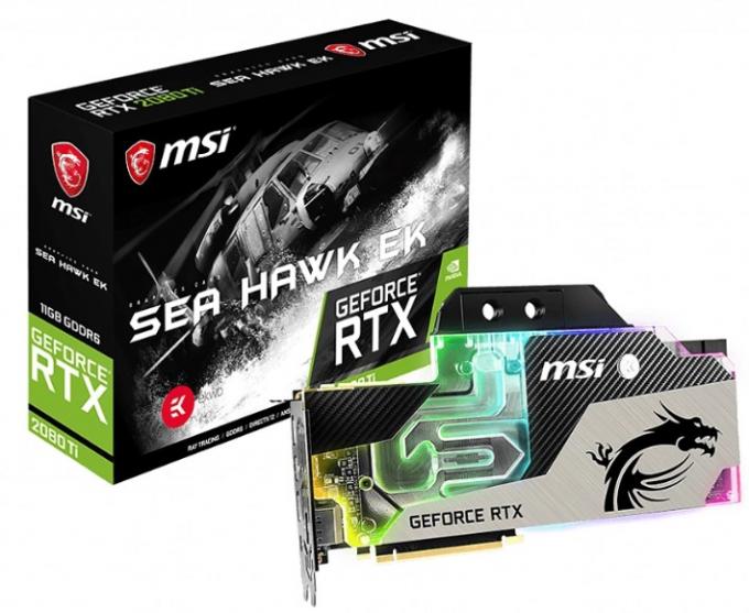 Вiдеокарта MSI GeForce RTX2080 Ti 11GB GDDR6 SEA HAWK EK X water block only RTX 2080 TI SEAHAWK EK X