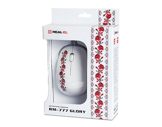 Мышь REAL-EL RM-777 Glory White USB EL123200009