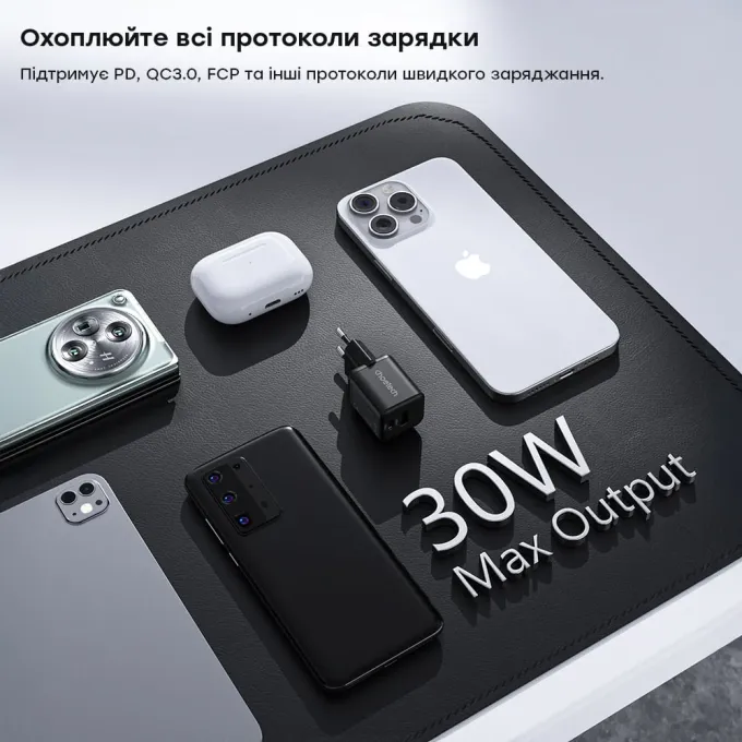 Choetech PD5012 mini White PD30W GAN A+C