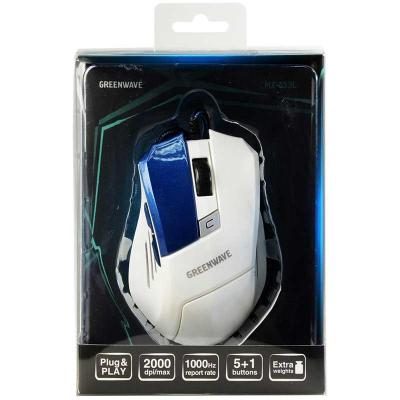 Мышка Greenwave MX-555L USB, white-blue R0013757
