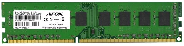 ОЗУ AFOX DDR3 4Gb 1333Mhz БЛИСТЕР Original Micron Chipset AFLD34AN1P