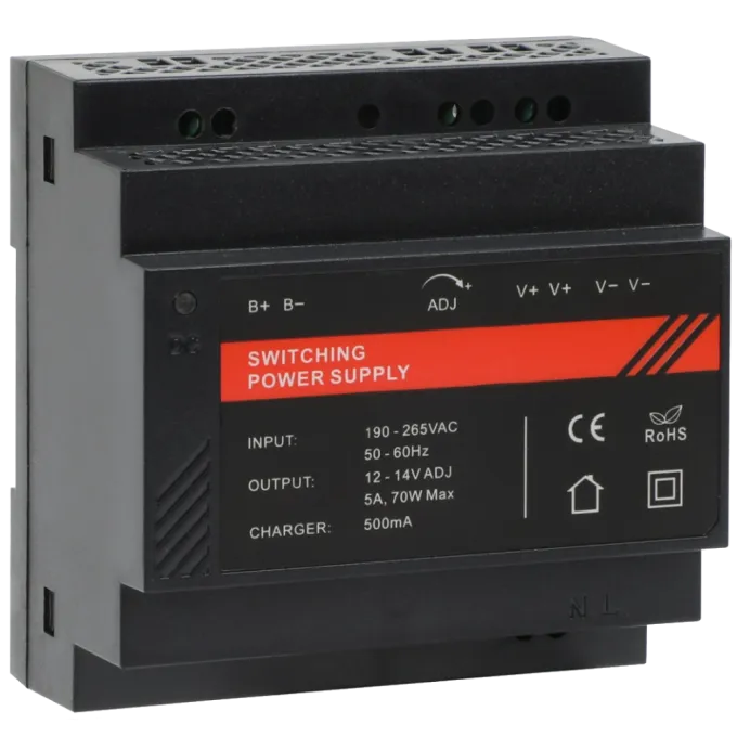 Блок живлення на DIN рейку DR12060-02B 12V/5A
