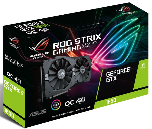 Видеокарта ASUS GeForce GTX1650 4GB DDR5 STRIX OC STRIX-GTX1650-O4G-GAMING