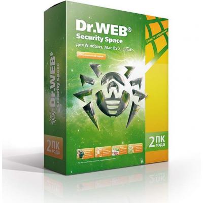 Антивирус Dr. Web Security Space 11, 2 ПК 2 года BHW-B-24M-2-A3