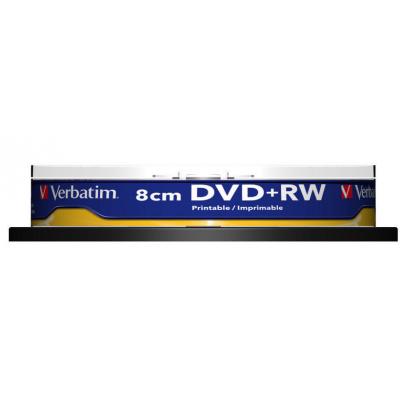 Диск DVD+RW Verbatim mini 1.4Gb 4X CakeBox Printable 10ш 43641