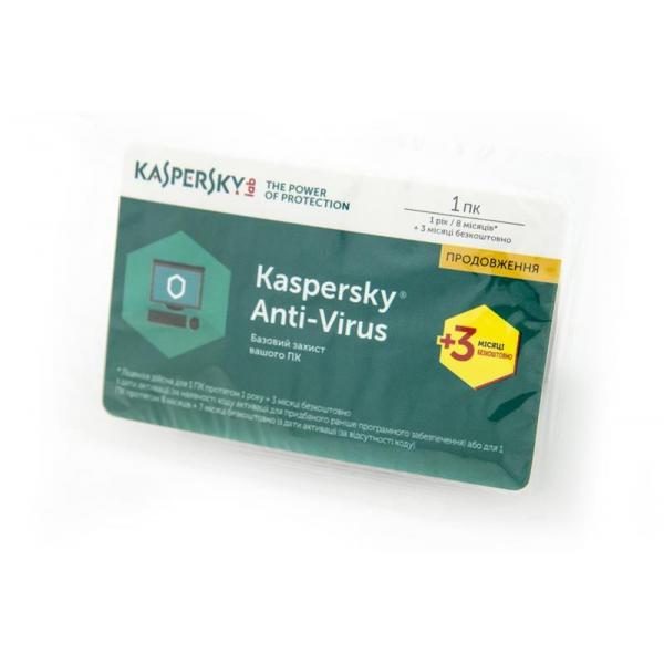 ПО Kaspersky Anti-Virus 2017 Eastern Europe Edition 1 ПК 1 год + 3 мес. Renewal Card KL1171OOAFR Kaspersky lab