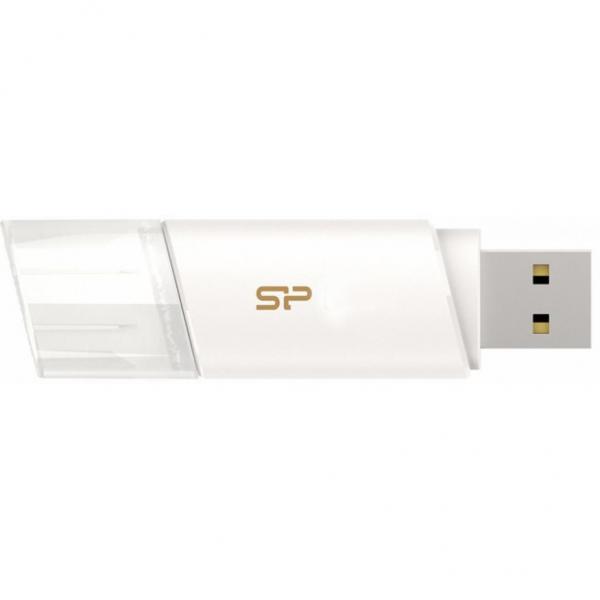 USB флеш накопитель Silicon Power 128GB Blaze B06 White USB 3.0 SP128GBUF3B06V1W
