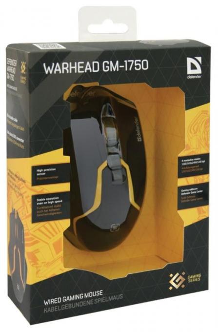 Мышка Defender Warhead GM-1750 USB Black 52750