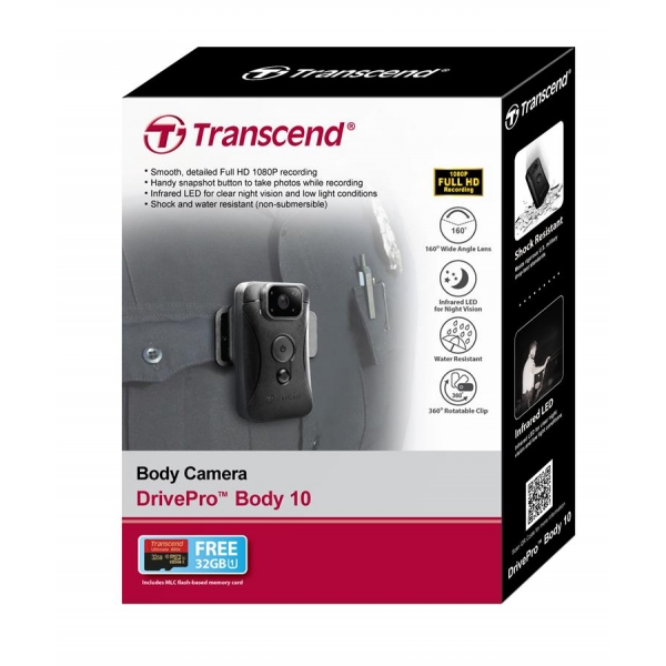 Видеорегистратор Transcend DrivePro Body 10 TS32GDPB10A