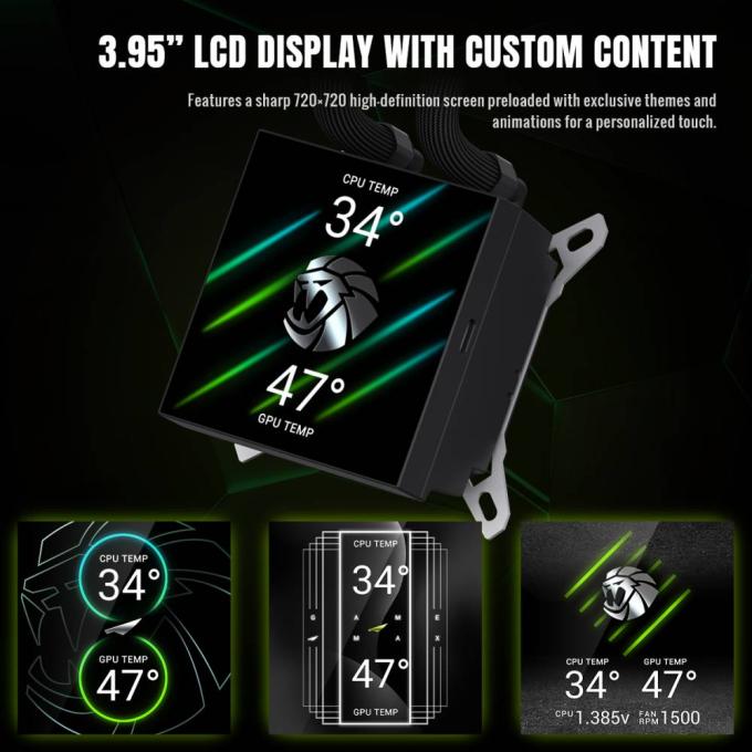 GAMEMAX GLACIER 240 LCD BK