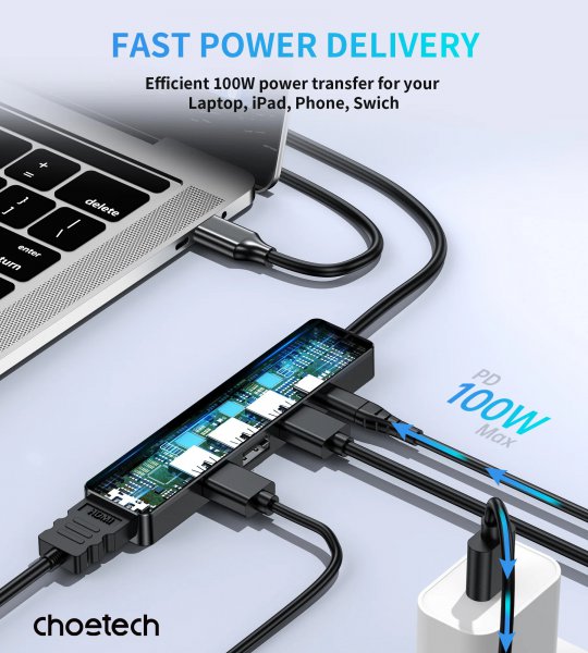 Choetech HUB-M80-BK