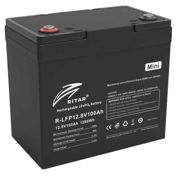Ritar R-LFP12.8V100AH-MINI LiFePo4 12 В 100 Aгод
