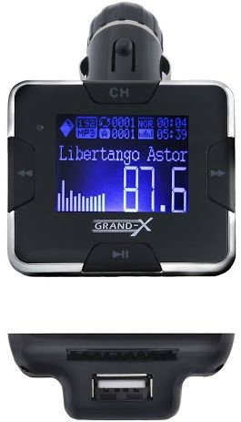 Автомобильный MP3-FM модулятор Grand-X CUFM22GRX silver