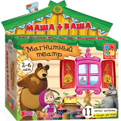 Настольная игра Vladi Toys Магнитный театр Маша и Медведь Маша + каша VT3206-06