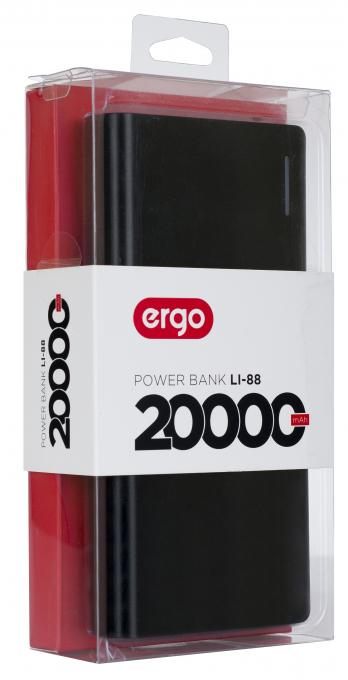 Универсальная мобильная батарея Ergo 20000mAh Black LI-88
