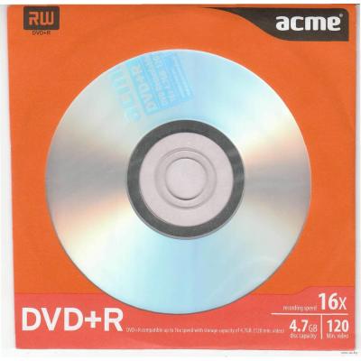 Диск DVD+R ACME 4.7Gb 16x Paper sleeve 1шт 4770070855898 поштучно
