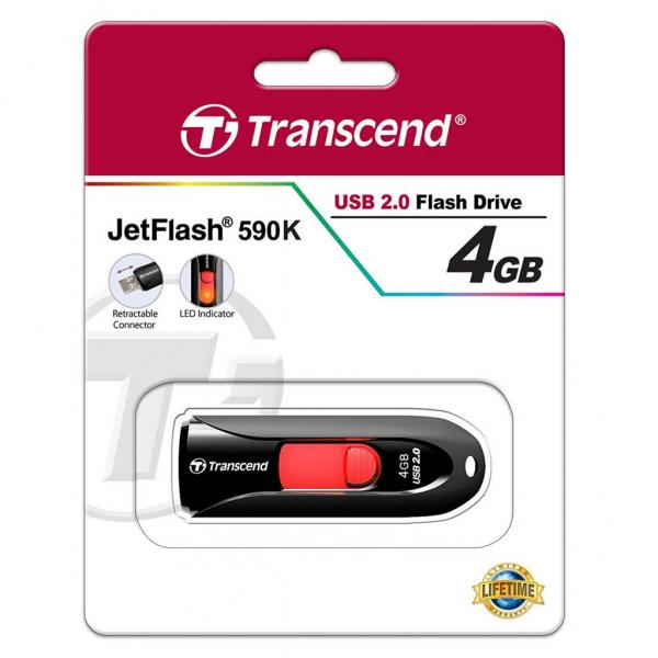 USB флеш накопитель Transcend 4GB JetFlash 590 Black USB 2.0 TS4GJF590K