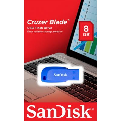 USB флеш накопитель SANDISK 8GB Cruzer Blade Blue Electric USB 2.0 SDCZ50C-008G-B35BE