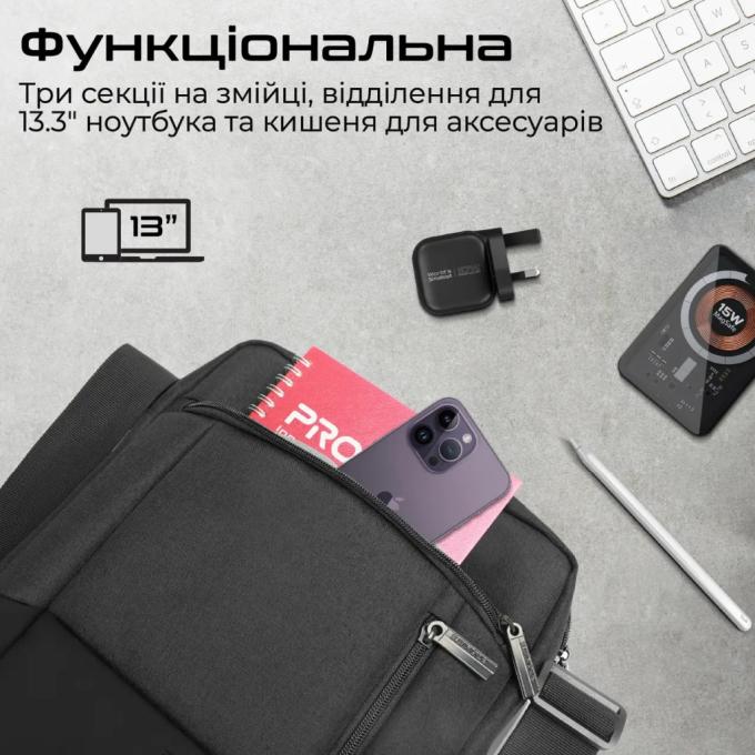 Promate satchel-hb.black