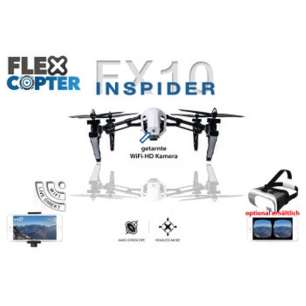 Квадрокоптер FlexCopter FX10 Inspider FPV HD 2,4 ГГц RTF FX-10