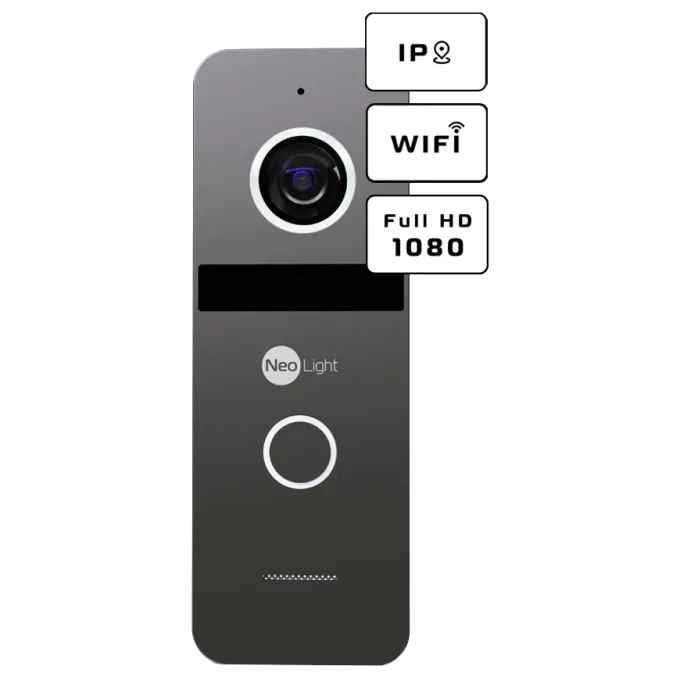 Neolight ALPHA Hybrid + SOLO IPW Graphite с уголком, PoE адаптер для вызовной панели