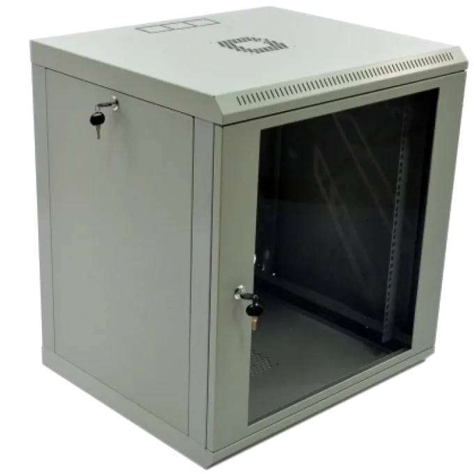 Шкаф 19", 600x500x640мм (Ш*Г*В), эконом, акриловое стекло, серый 12U