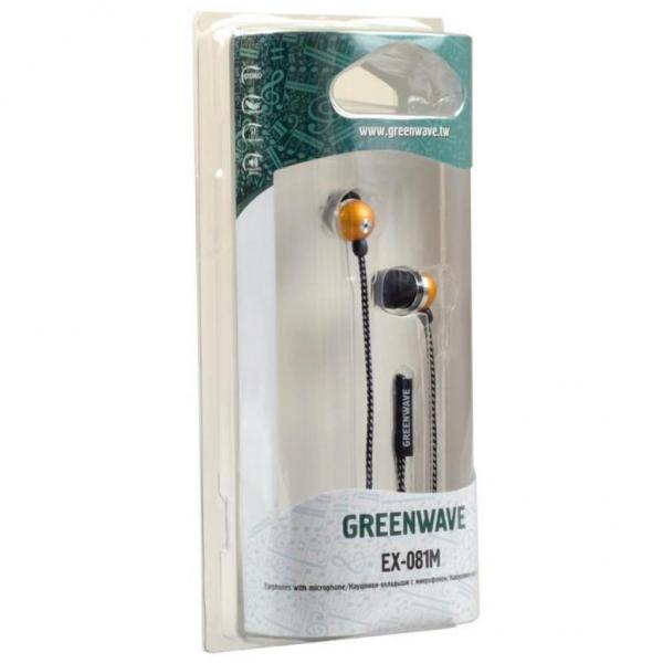 Наушники Greenwave EX-081M gray-yellow