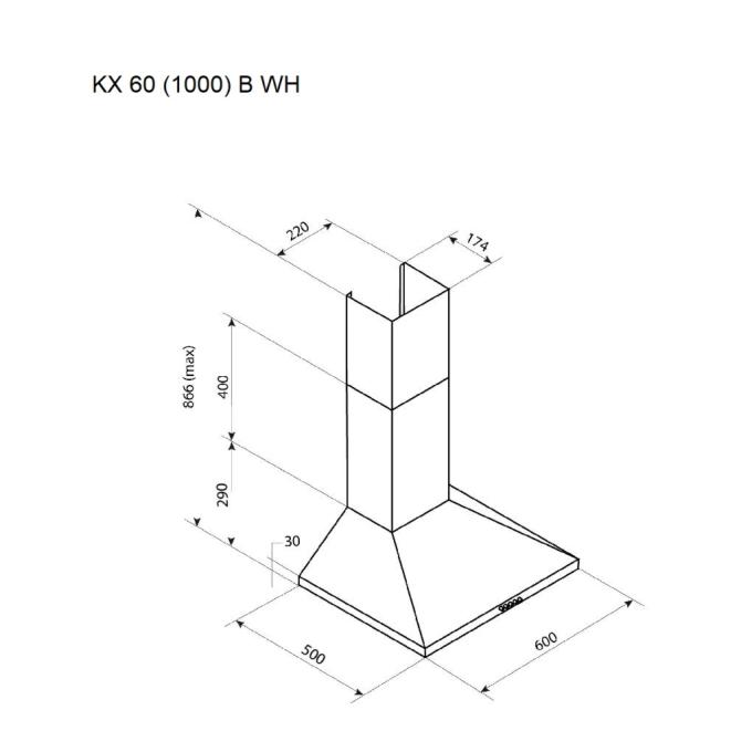 PYRAMIDA KX 60 (1000) B WH
