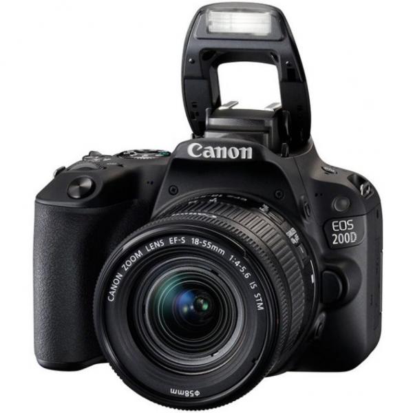 Цифровой фотоаппарат Canon EOS 200D 18-55 IS STM Black Kit 2250C017