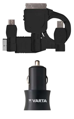 Автомобильное ЗУ VARTA USB CAR SET BL1 (USBx2, 2A) 57930101401