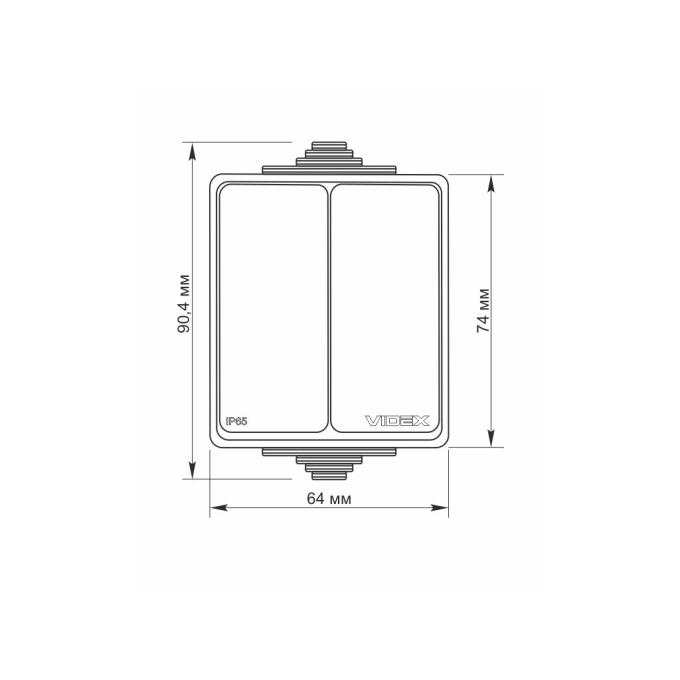 VIDEX BINERA IP65 наружный 2кл серый