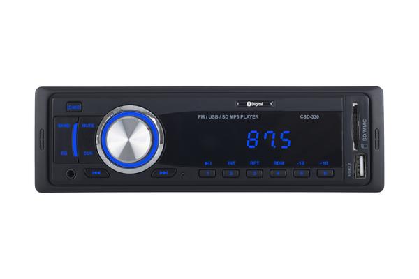 АвтоРесиверCD/MP3 X-DIGITAL CSD-330B (синяя подсветка)